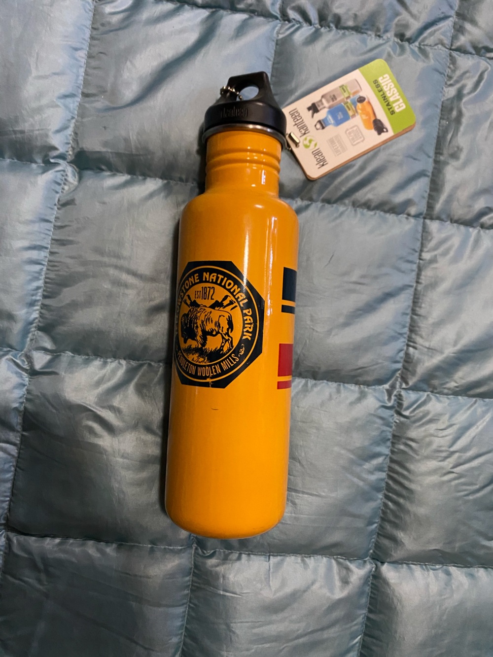 NWT Klean Kanteen x Pendle Yellow Bottle with Park Logo retail $40